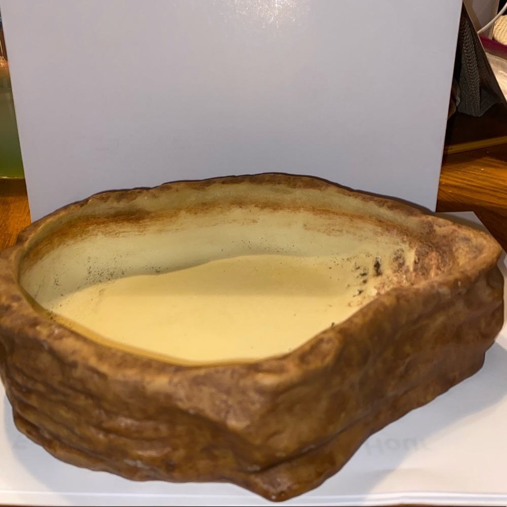 XL reptile water dish. Heavy.